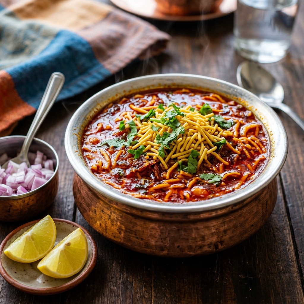 Spicy Khandeshi Shev Bhaji